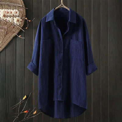 Chemise à col boutonné pour femme