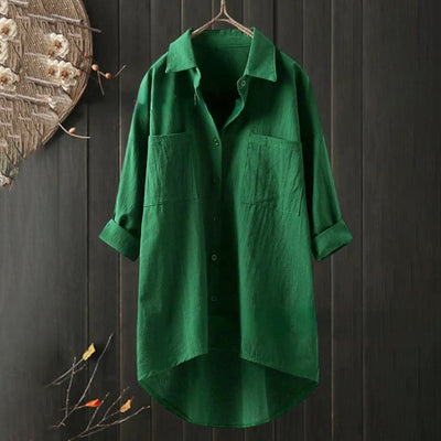 Chemise à col boutonné pour femme