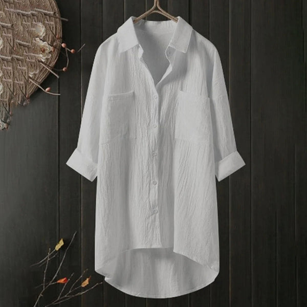 Chemise à col boutonné pour femme