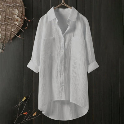 Chemise à col boutonné pour femme