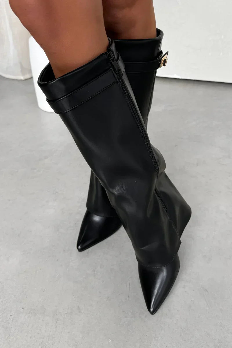 Bottes Hautes à Fermeture Éclair