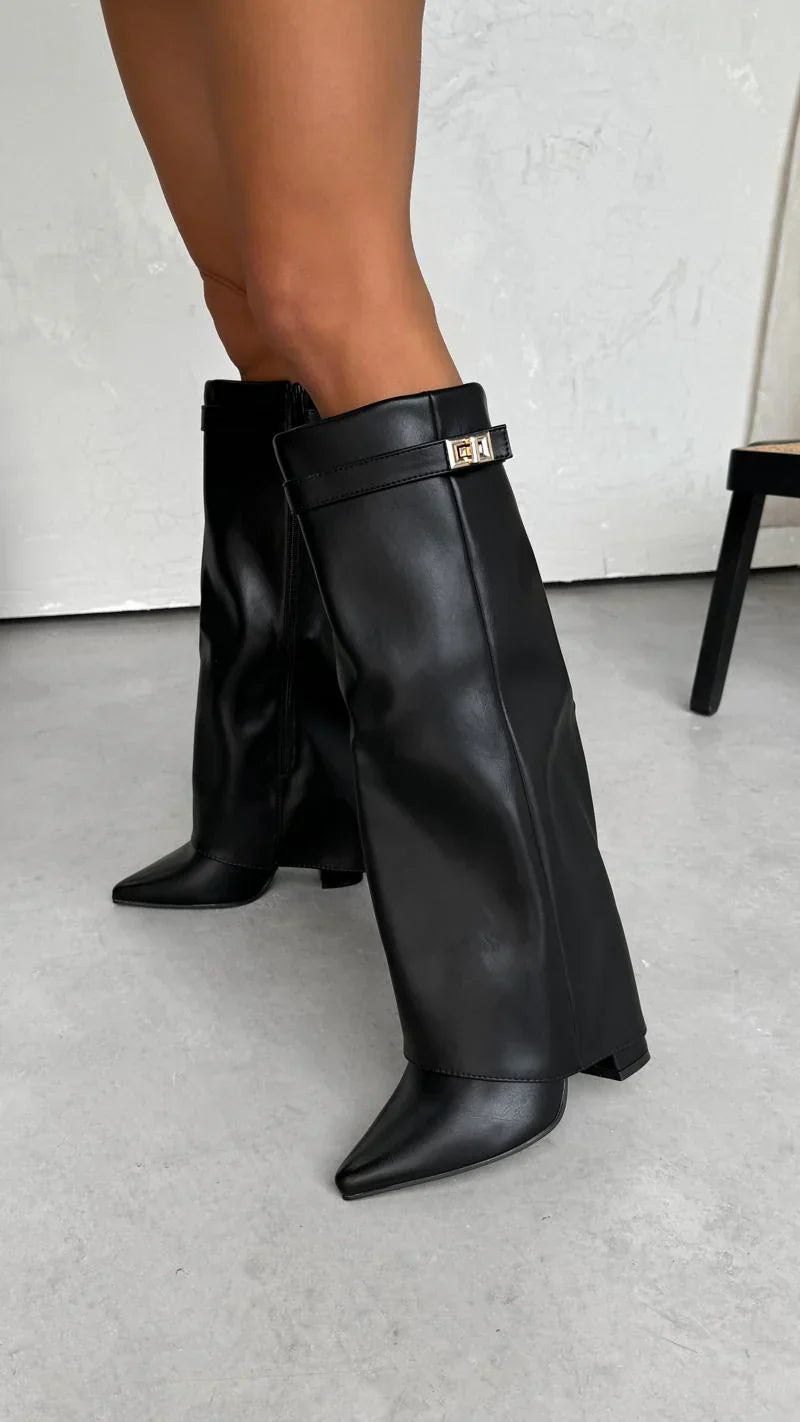 Bottes Hautes à Fermeture Éclair