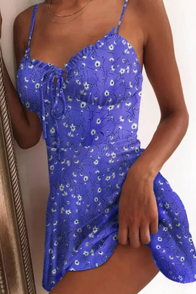 Lunaria | Robe à fleurs Mini robe caraco