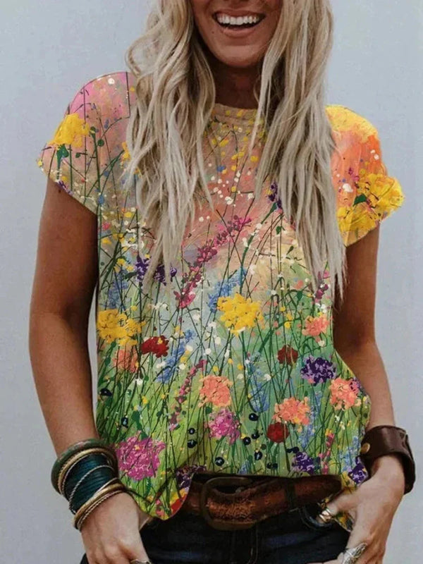 Chemise à fleurs pour femme