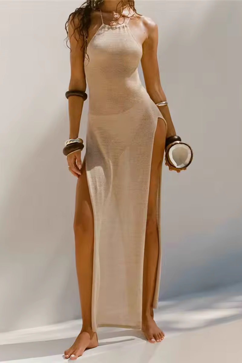 Lyra | Robe longue dos nu avec bretelles