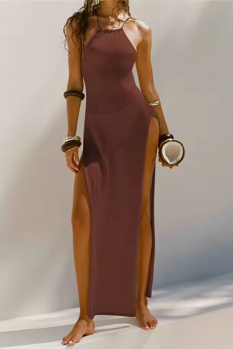 Lyra | Robe longue dos nu avec bretelles