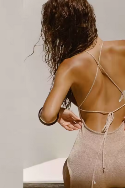 Lyra | Robe longue dos nu avec bretelles