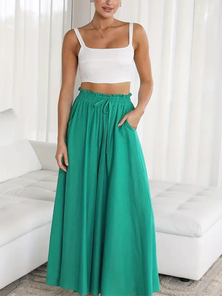 Pantalon femme taille haute