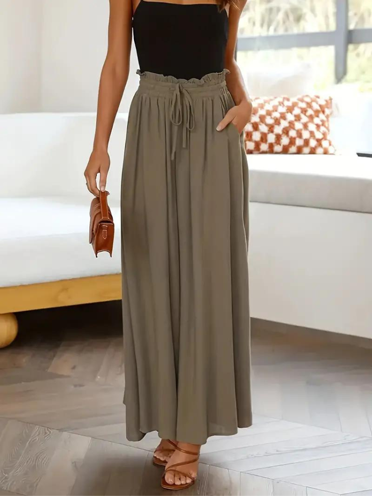 Pantalon femme taille haute