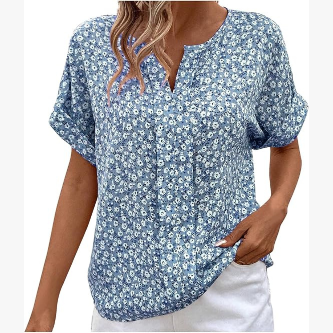 Blouse femme vintage à motif floral