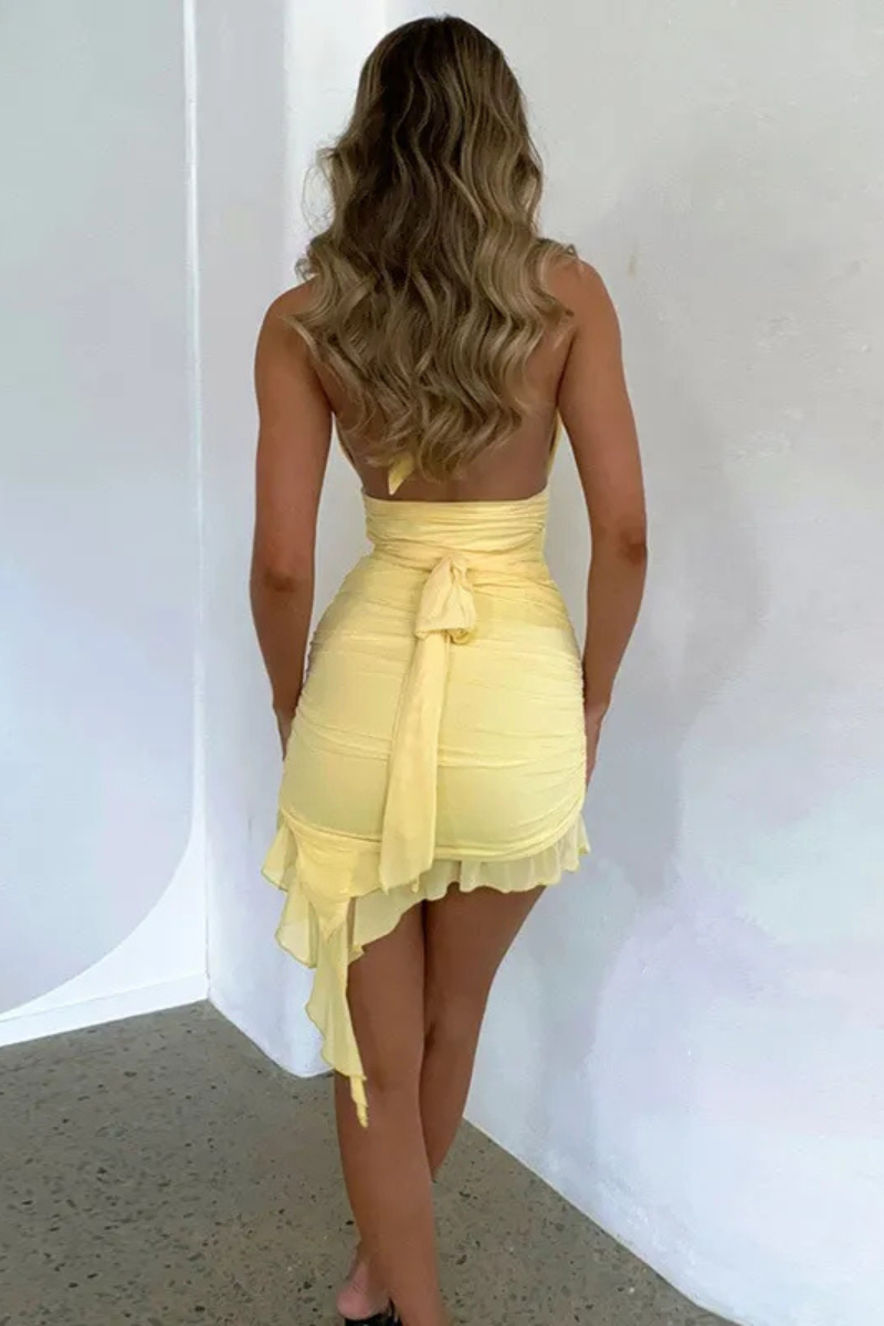 Maelis | Robe longue à volants pour femme