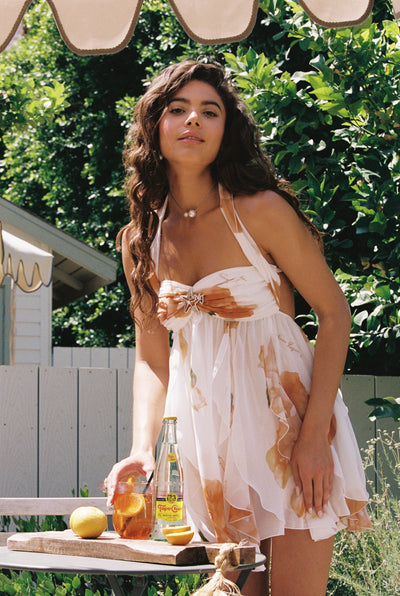 Arabella™ | Mini-robe en mousseline à motif floral