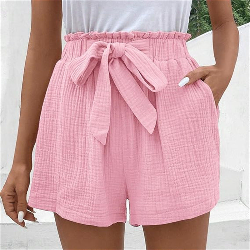 Short femme taille haute