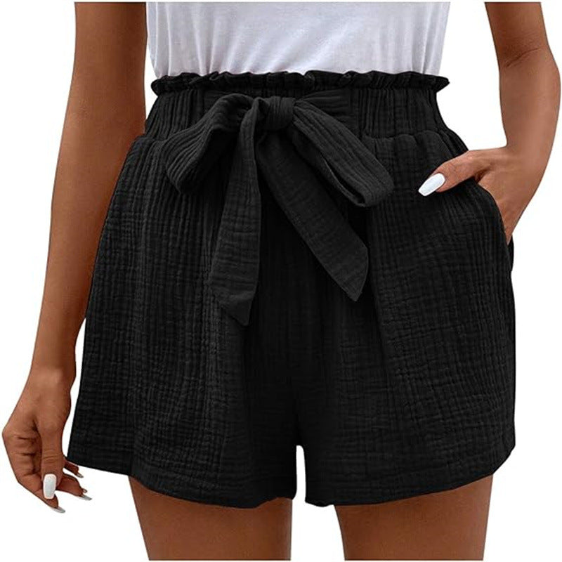 Short femme taille haute