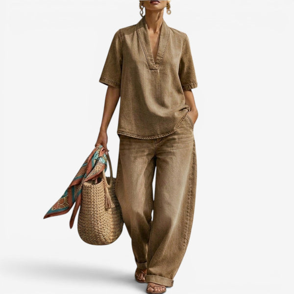 Ensemble Décontracté Coupe Ample - Tunika et Pantalon Coordonnés
