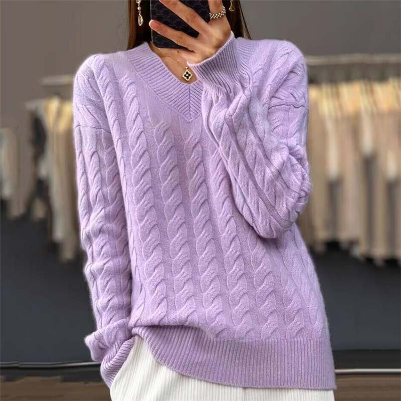 Pull Torsadé Ample — détail du motif torsadé et de la coupe généreuse