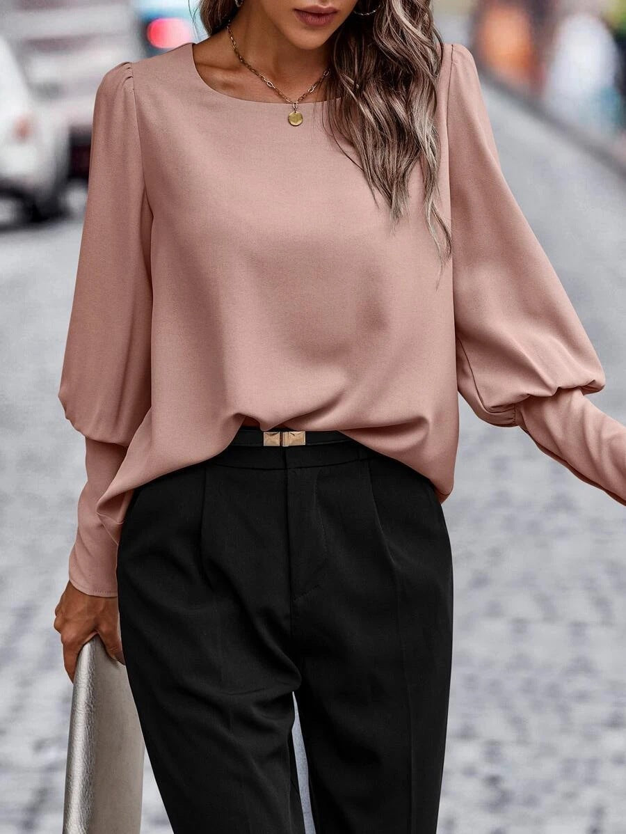 Nina - Blouse avec encolure en O