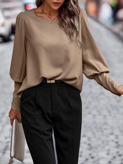 Nina - Blouse avec encolure en O