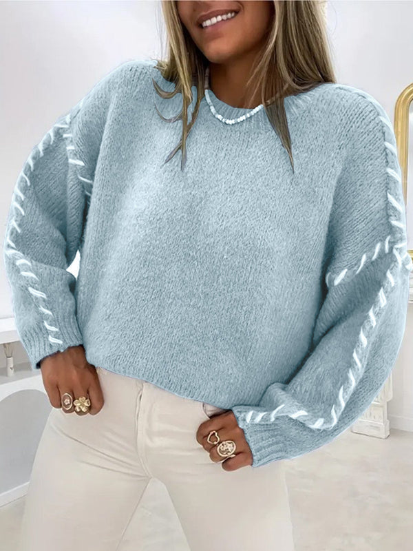 Pull Col Rond Manches Longues Coupe Classique