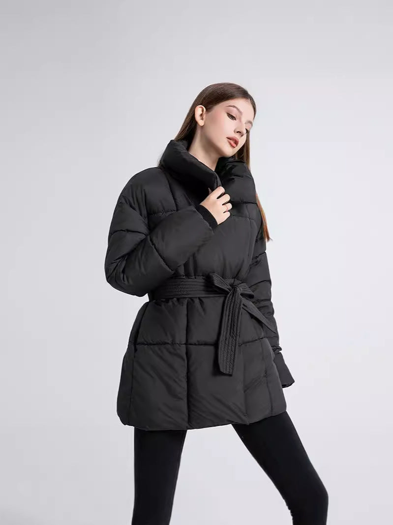 Manteau Long Mi-Cuisse Ceinturé