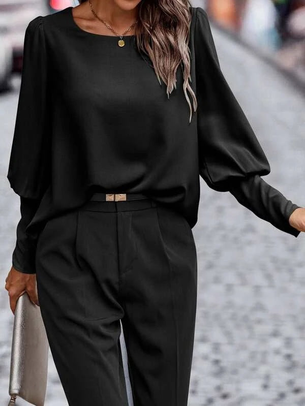 Nina - Blouse avec encolure en O