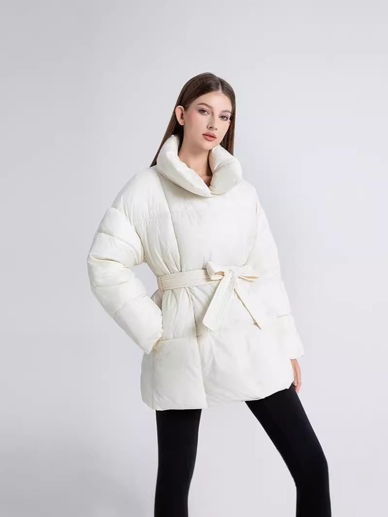 Manteau Long Mi-Cuisse Ceinturé