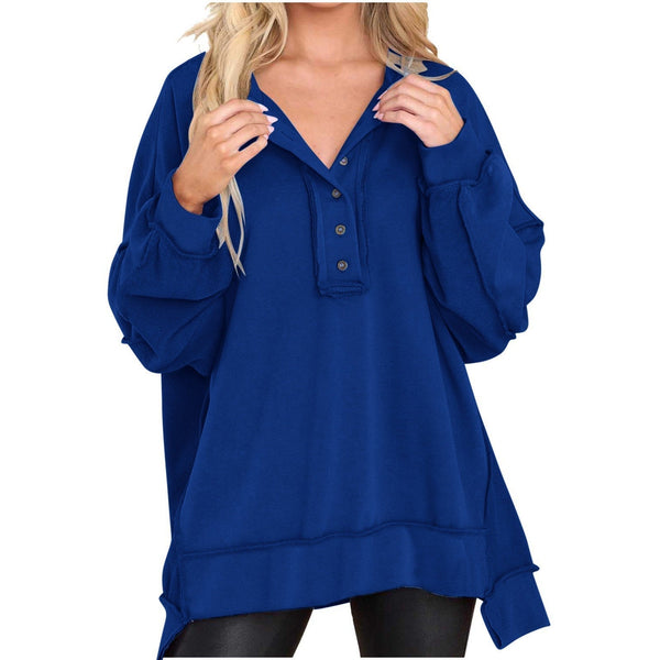 GABRIELLA | Sweat Ample Col Boutonne