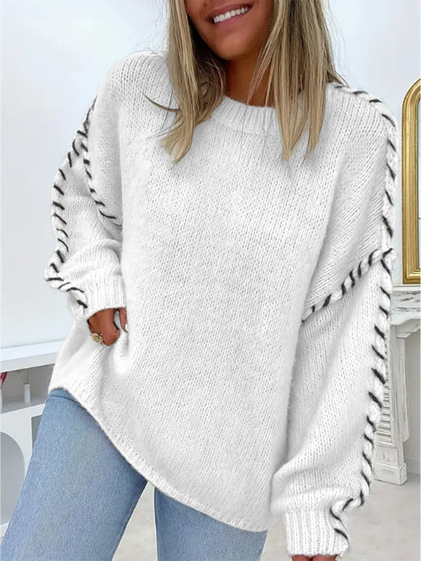 Pull Col Rond Manches Longues Coupe Classique