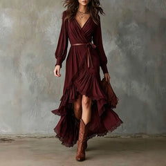 Vestido midi romántico de encaje