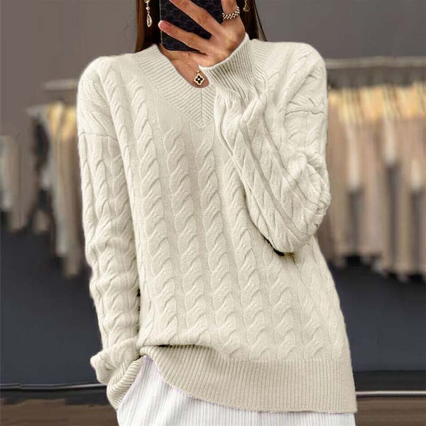 Pull Torsadé Coupe Ample Intemporel