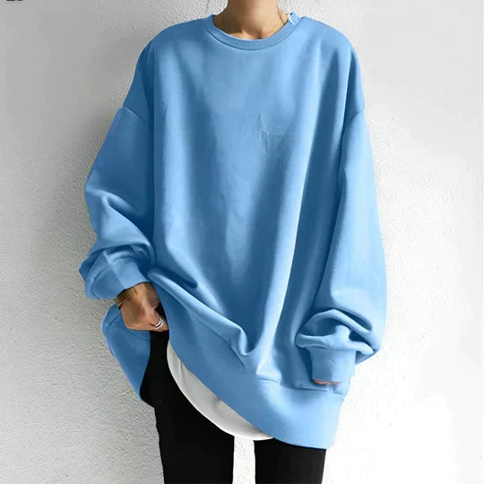 Sweat oversize — silhouette complète de face, allure minimaliste et confortable