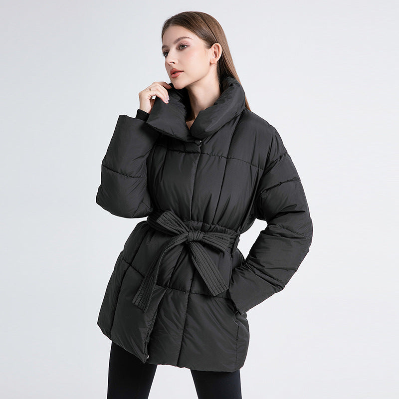 Manteau Long Mi-Cuisse Ceinturé