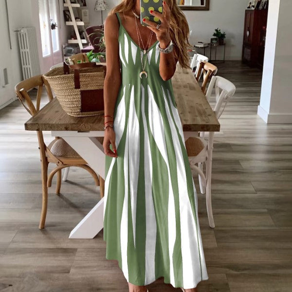 Mila | Robe Longue à Rayures Intemporelle
