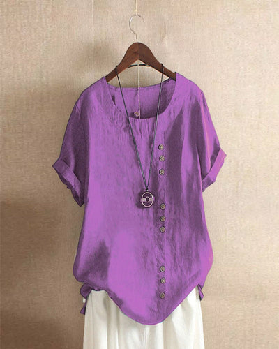 Blouse à manches courtes pour femmes