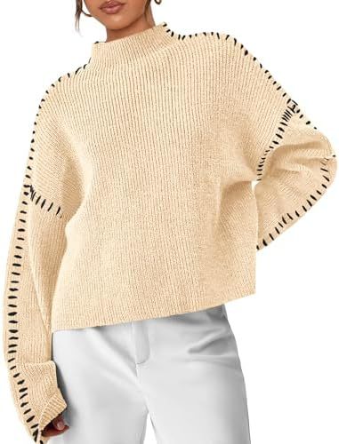 Pull Oversize Détails Couture Épaulés