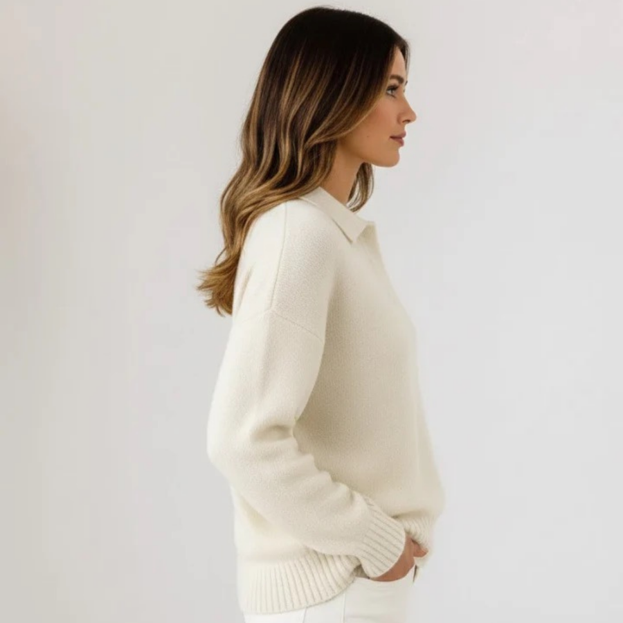 Pull Col Montant Épuré Coupe Confortable