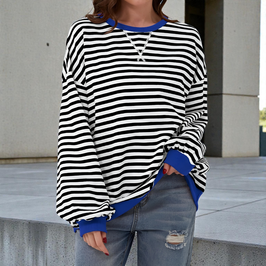 Pull Rayures Classiques — détail des rayures, motif intemporel