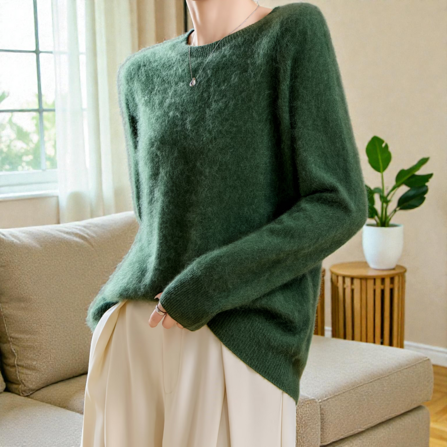 Pull Col Rond Coupe Ample — vue arrière, ligne épurée et harmonieuse