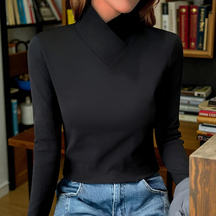 Pull Col Montant Élégant et Épuré