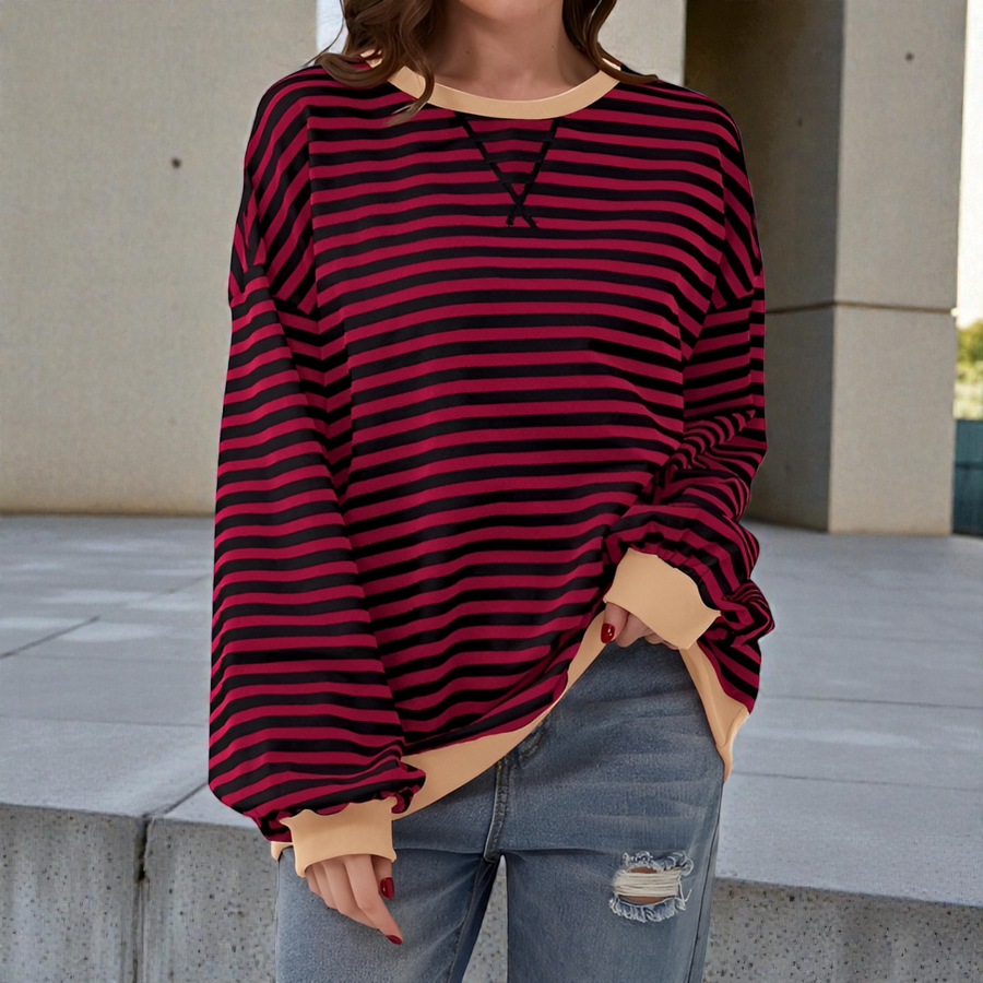 Pull Rayures Classiques — styling bureau, look sophistiqué