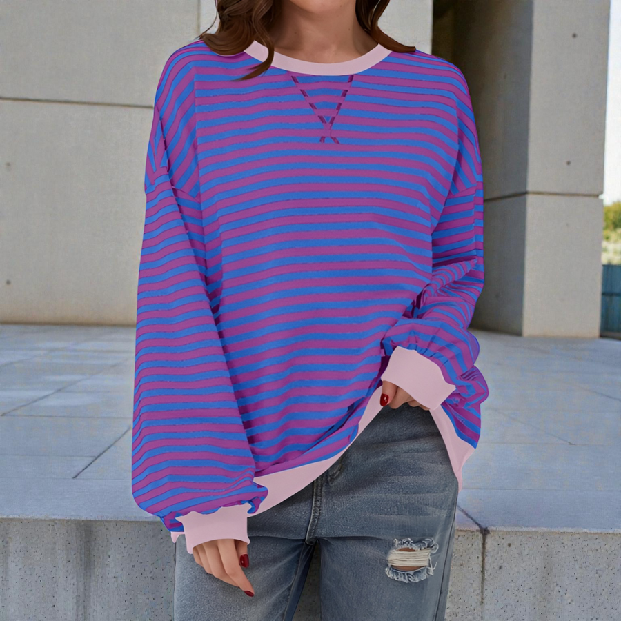 Pull Rayures Classiques — vue arrière, silhouette complète