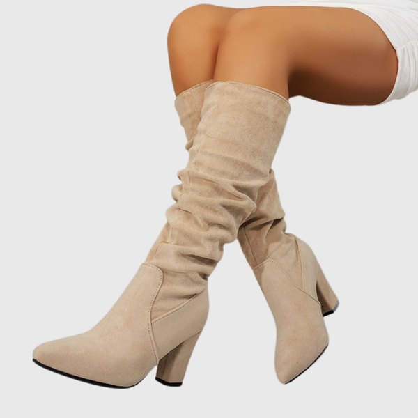 Bottes à Talon Bloc et Coupe Élancée