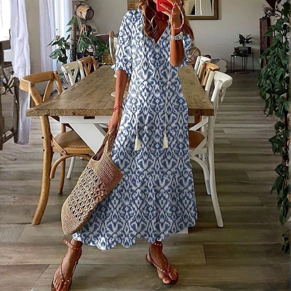 Robe Midi Bohème Fluide Chic - Élégance Décontractée