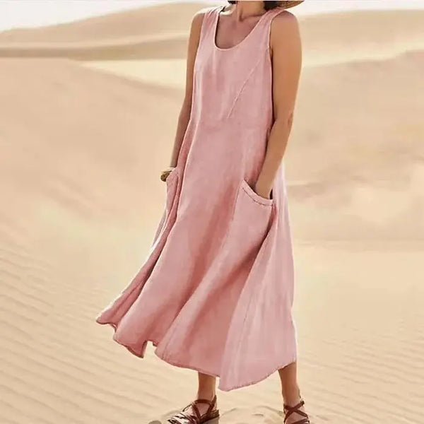 Vestido largo casual chic - Corte fluido y amplio