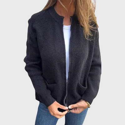 Cardigan d'automne avec fermeture éclair