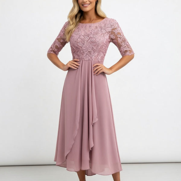 Robe midi dentelle - Élégance intemporelle pour femme