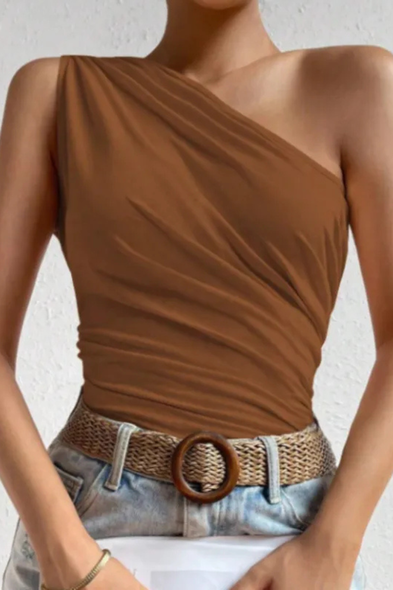 Portia | Chemisier à manches courtes en polyester décontracté