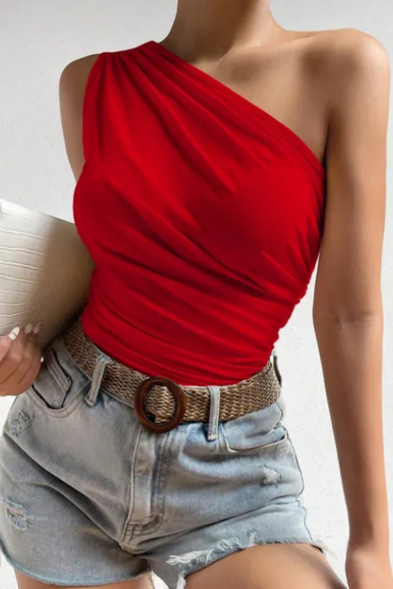 Portia | Chemisier à manches courtes en polyester décontracté