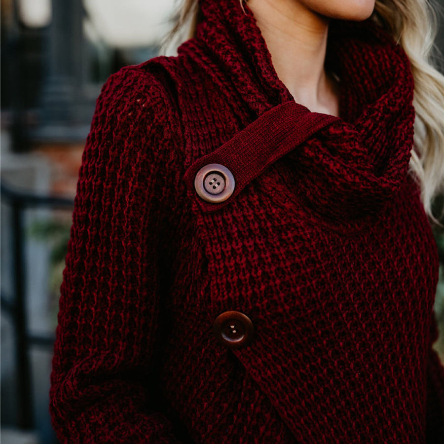Pull rayé col rond — vue générale du motif rayé et de la forme