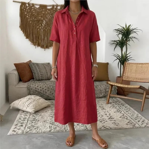 Vestido Elegante de Cuello Estructurado - Corte Atemporal